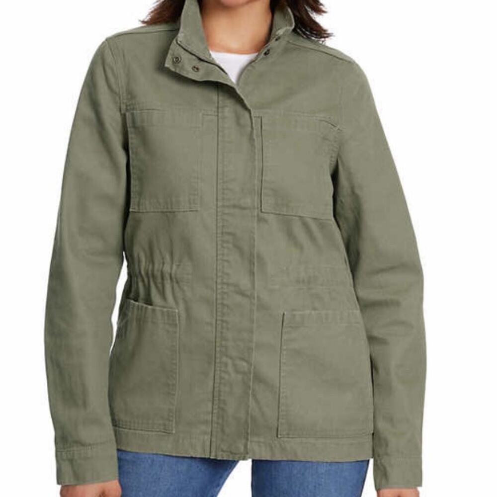Vintage America Women's Canvas Anorak Olive Green Jacket Size Small NWT - Picture 8 of 10
